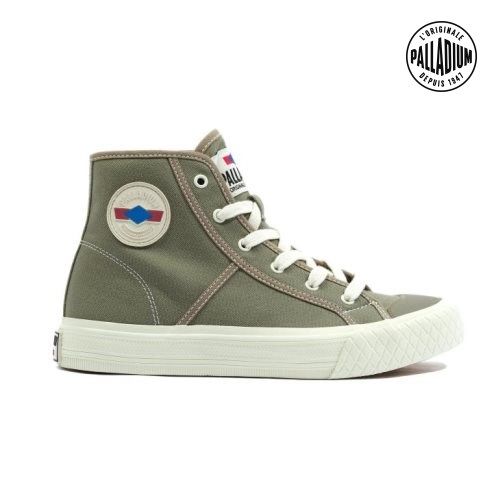 Baskets Palladium Palla Louvel High Tops Homme Vert Olive | FR SQK158L